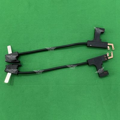 Vecchio coltello da taglio Leybold High End in plastica/acciaio per riempimento di macchine tessili Stop Motion con lunghezza 275 mm