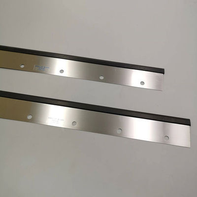 Lama di lavaggio color argento per macchina da stampa Roland con 11 fori e dimensioni 1100x65x0,5 mm