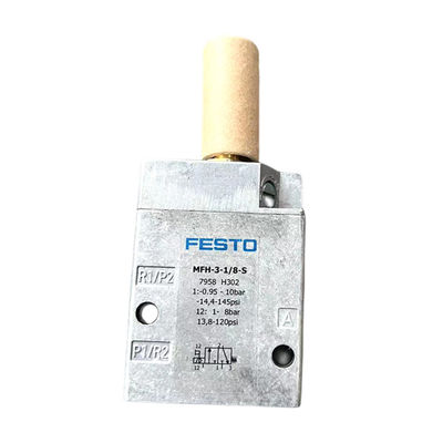 Elettrovalvola FESTO originale di fabbrica MFH-3-1 / 8S Serie 0692 Alluminio e rame grigio chiaro per macchina da stampa offset