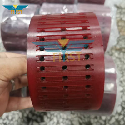 Ruota di aspirazione di colore rosso 124*70mm Parti di stampa in poliuretano per la macchina pieghevole